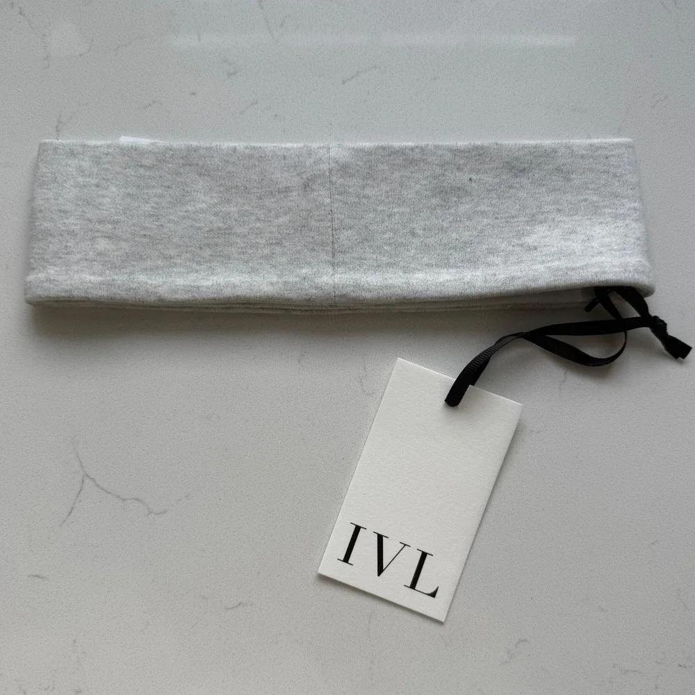 Revolve IVL Collective Jersey Headband - One‎ Size - Heather Grey - NWT